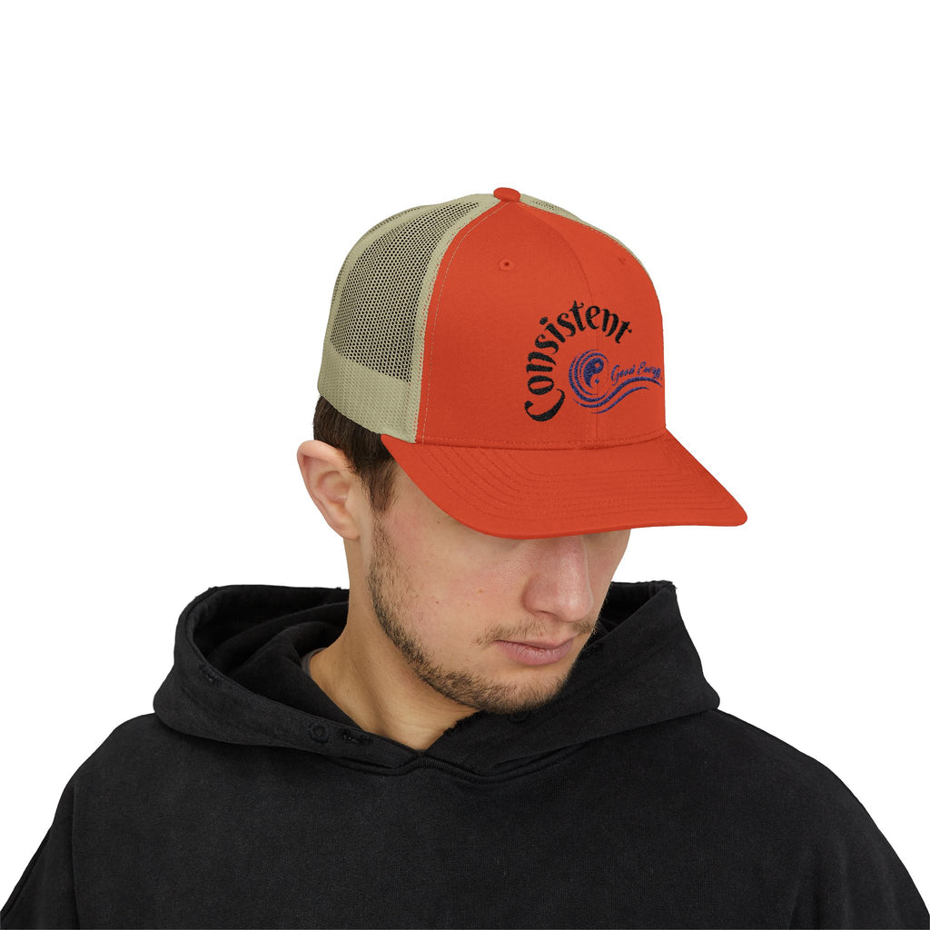 "Consistent" Good Energy Snapback Trucker Cap – Your Commitment to principles and values delivers results