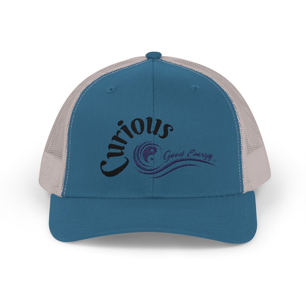 "Curious" Good Energy Snapback Trucker Cap – Always Stay curious and you won't get frustrated.