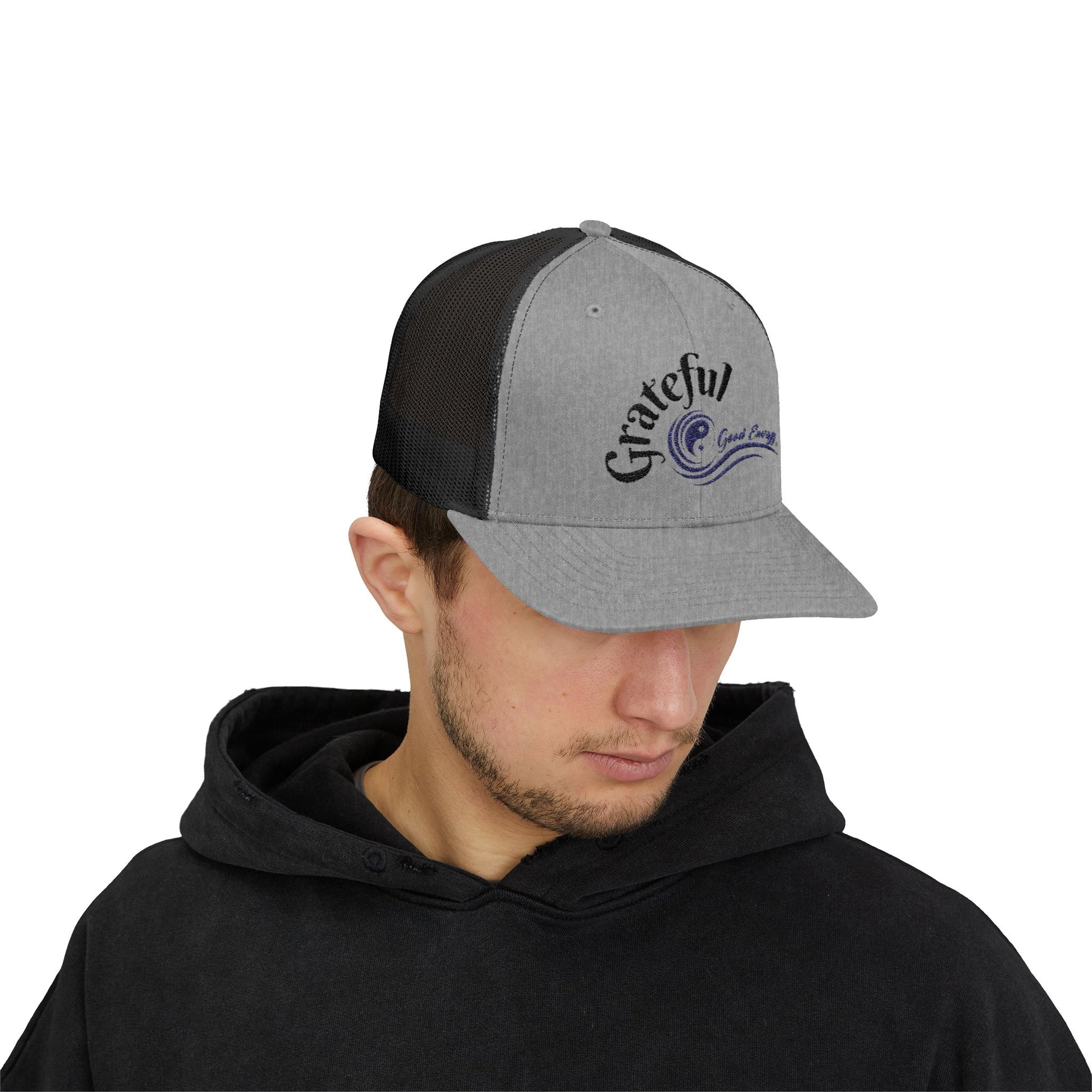"Grateful" Good Energy Snapback Trucker Cap – A powerful mindset gift for yourself and others