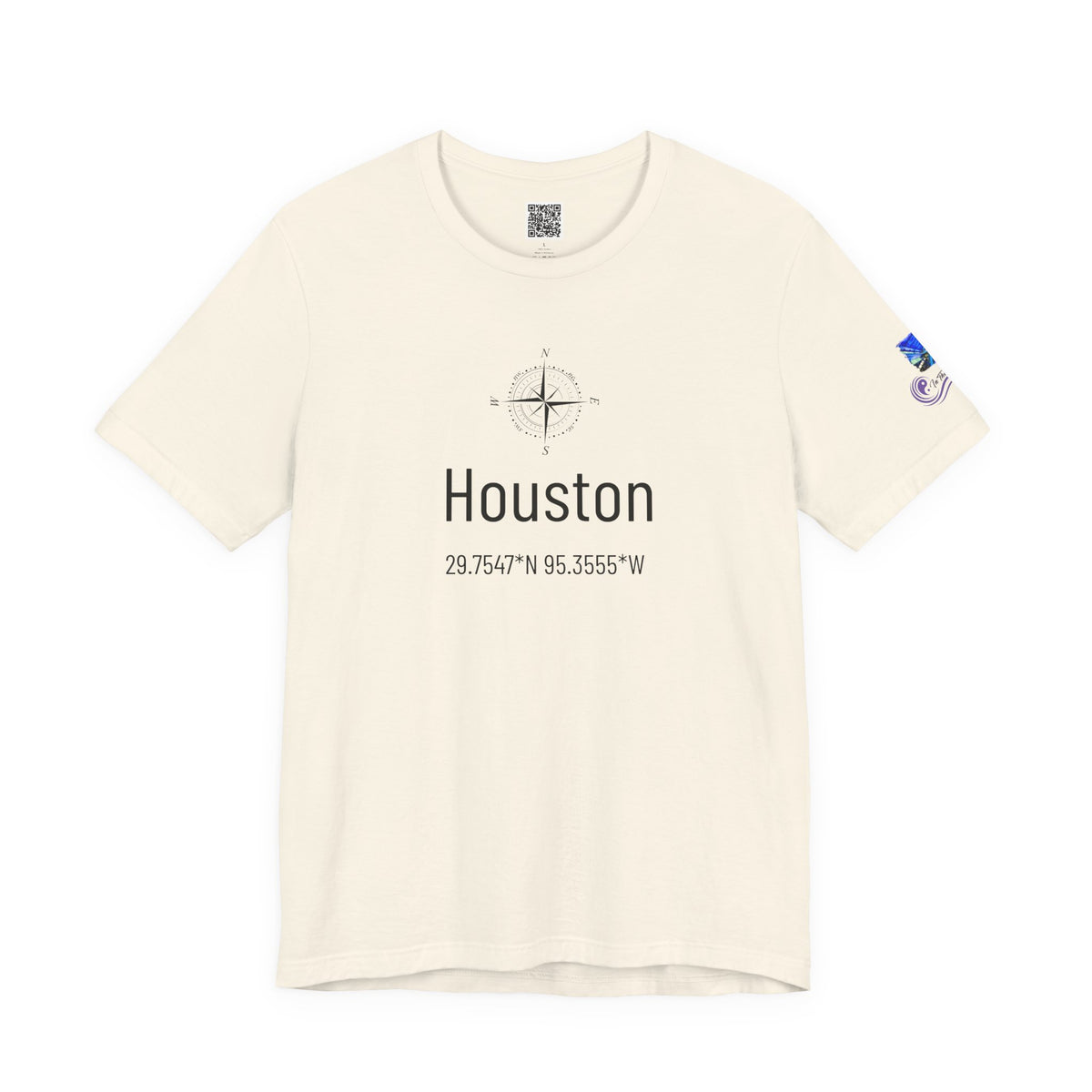 Houston Latitude & Longitude Unisex Jersey Short Sleeve Tee