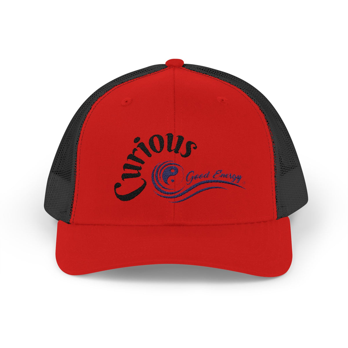 "Curious" Good Energy Snapback Trucker Cap – Always Stay curious and you won't get frustrated.