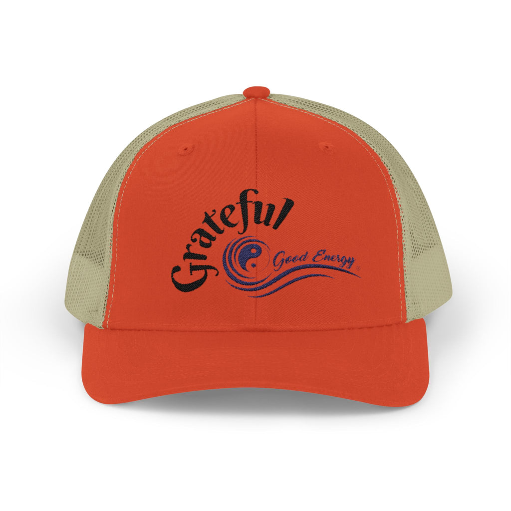 "Grateful" Good Energy Snapback Trucker Cap – A powerful mindset gift for yourself and others