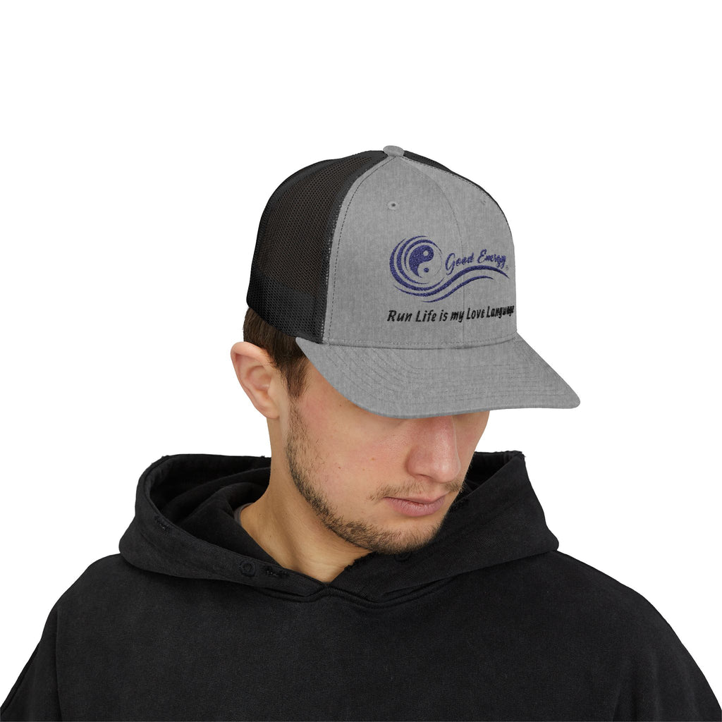 Good Energy Oilfield Snapback Trucker Cap – Run Life is My Love Language