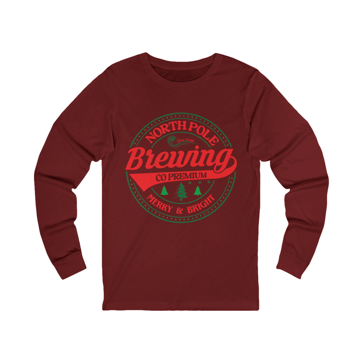 Good Energy Merry and Bright Holiday Long Sleeve Tee — North Pole Brewing Company