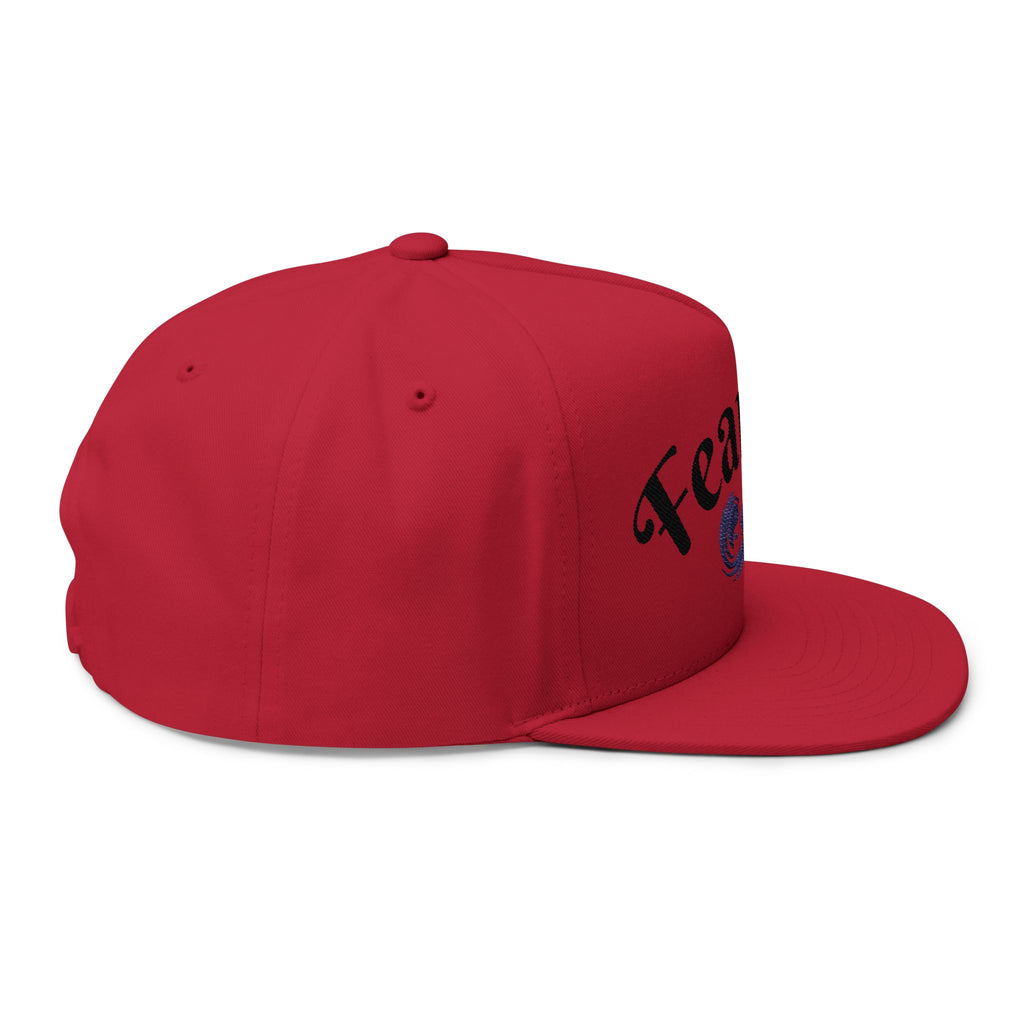 "Fearless" Embroidered Flat Bill Cap — "Fearless" Good Energy Snapback