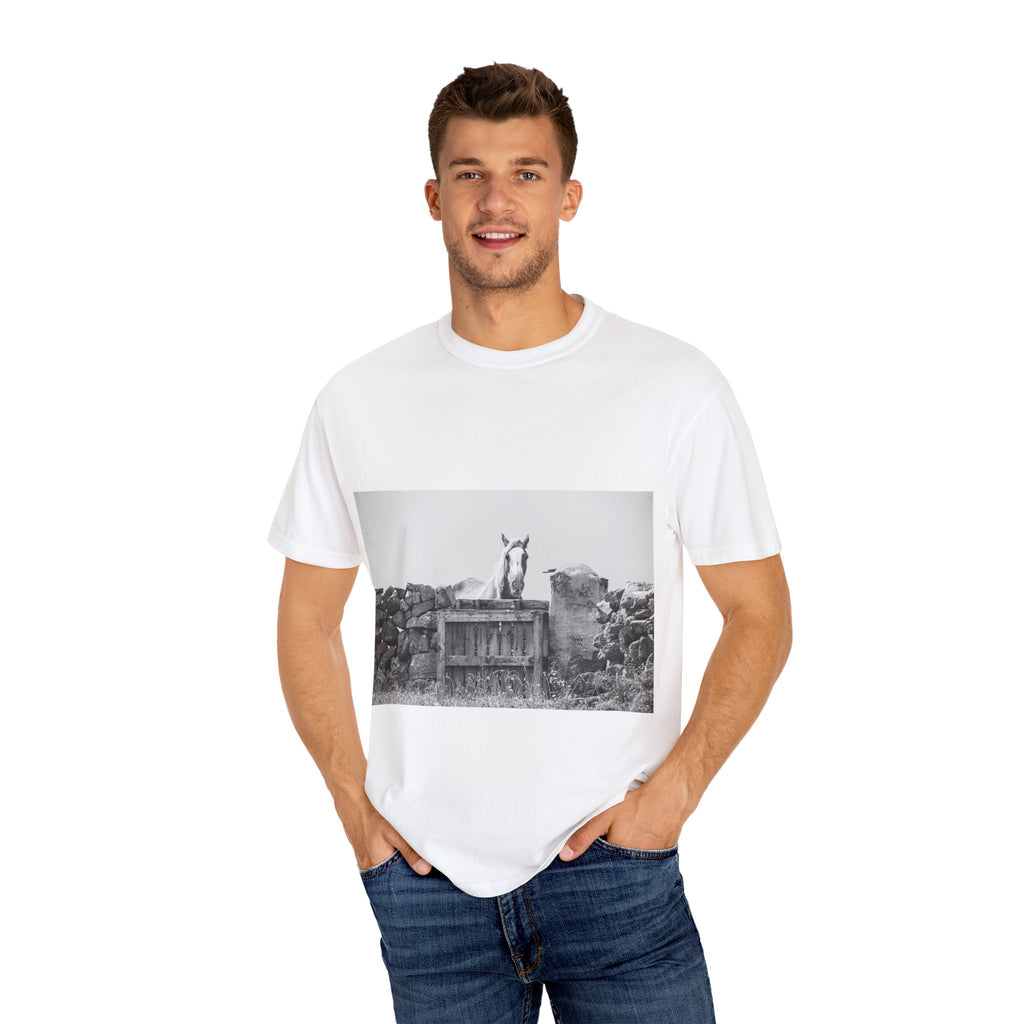 Monochrome Horse Graphic Tee | Casual Unisex T-Shirt for Animal Lovers, Gift for Friends, Birthday Present, Farmhouse Decor