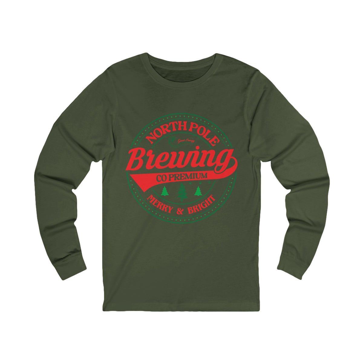 Good Energy Merry and Bright Holiday Long Sleeve Tee — North Pole Brewing Company