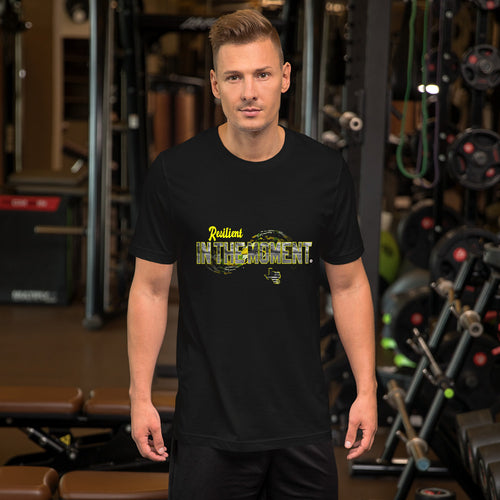 "Resilient" INTHEMOMENT Yellow Accent Short-Sleeve Unisex T-Shirt