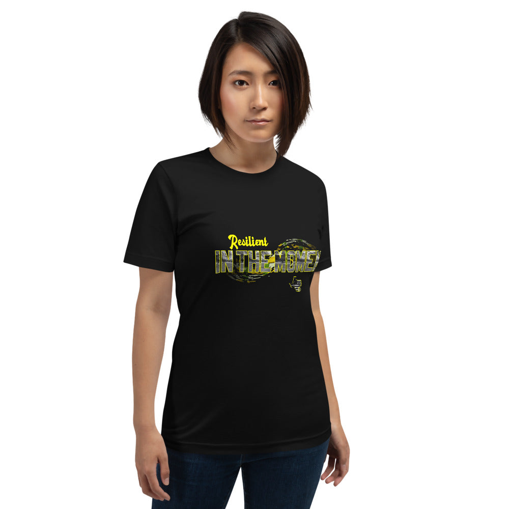 "Resilient" INTHEMOMENT Yellow Accent Short-Sleeve Unisex T-Shirt