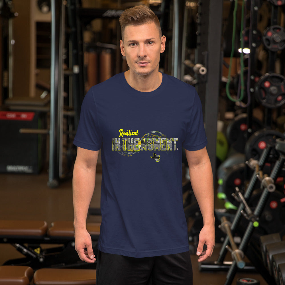 "Resilient" INTHEMOMENT Yellow Accent Short-Sleeve Unisex T-Shirt