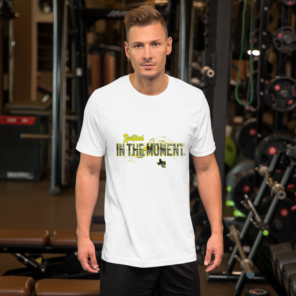 "Resilient" INTHEMOMENT Yellow Accent Short-Sleeve Unisex T-Shirt