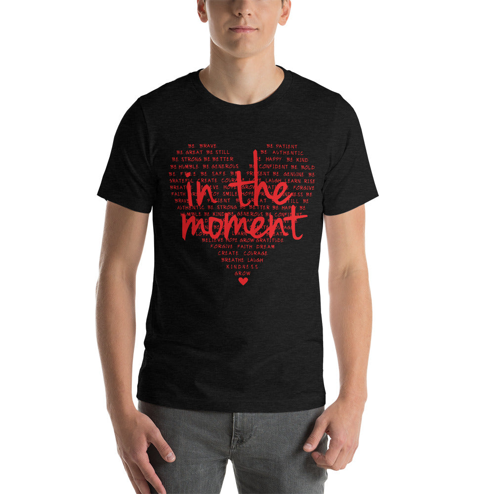 Red ITM Positivity Heart Short-Sleeve Unisex T-Shirt