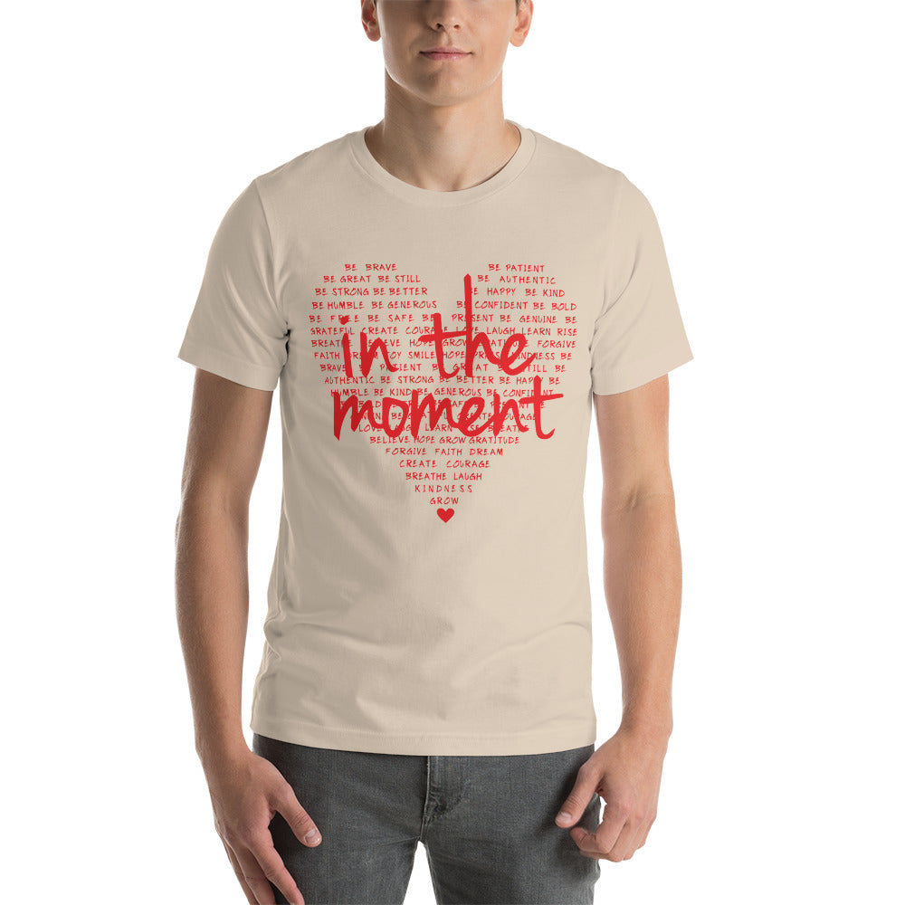 Red ITM Positivity Heart Short-Sleeve Unisex T-Shirt