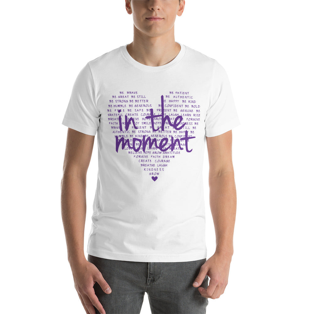 Purple ITM Positivity Heart Short-Sleeve Unisex T-Shirt